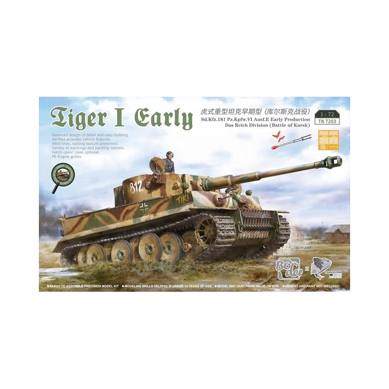 Border® Maquette militaire char Tiger (début de production) 1:72 référence TK7203