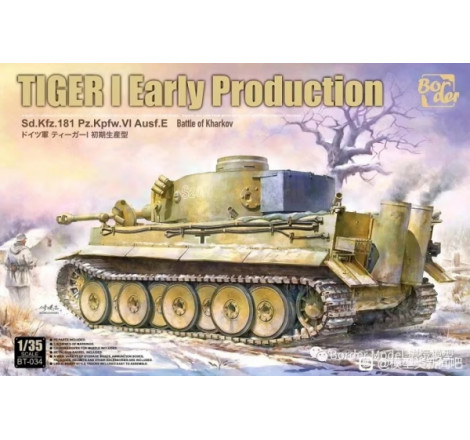 Border® Maquette militaire char Tiger (début de production) Ausf.E Kharkov 1:35 référence BT-034.