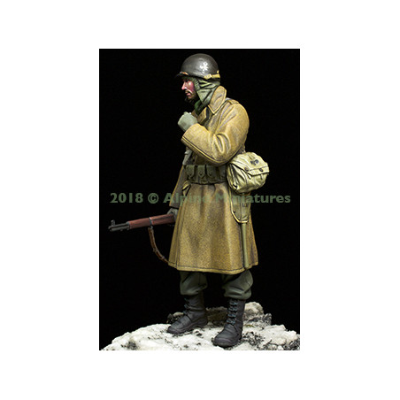 Alpine Miniatures® Figurine militaire soldat US hiver 1944-1945 1:16 référence 16040.