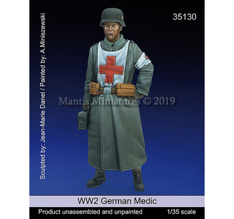 Mantis Miniatures® Figurine médecin allemand WW2 1:35 référence 35130.
