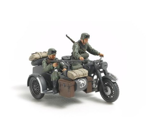 Tamiya® Maquette militaire Moto sidecar allemand WW2 1:48 référence 32578.