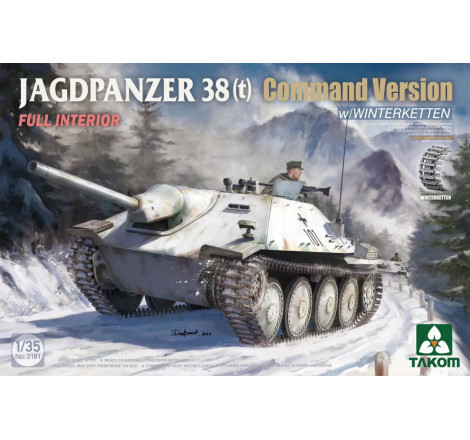 Takom® Maquette militaire char Jagdpanzer 38(t) Command Version + intérieur 1:35 référence 2181.