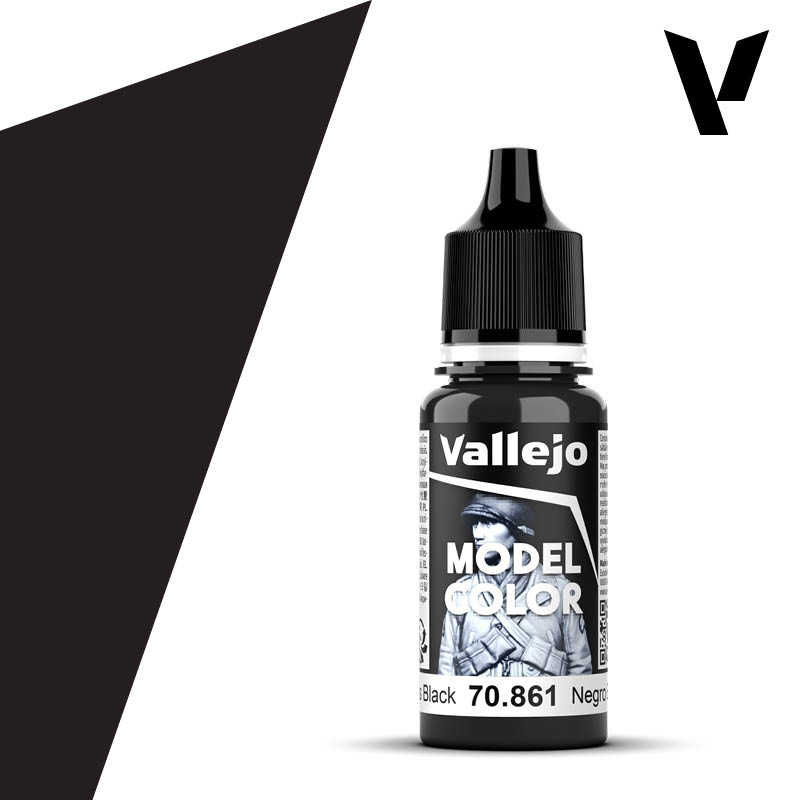 Vallejo® Model Color Peinture acrylique noir brillant référence 70861.