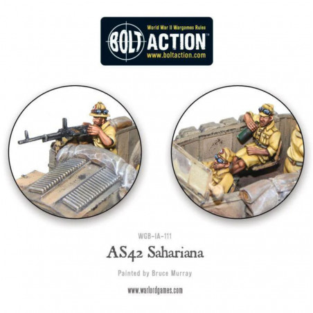 Warlord Games® Bolt Action véhicule Italien AS42 Sahariana référence WGB-IT-111.