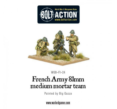 Bolt Action - French - 81mm medium mortar team