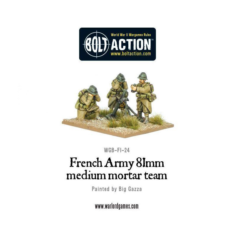 Bolt Action - French - 81mm medium mortar team