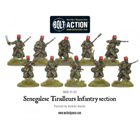 Bolt Action - French - Senegalese Tirailleurs Infantry section WGB-FI-03