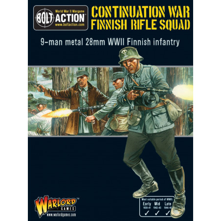 Warlord Games® Bolt Action Finnish Rifle Squad (finlandais) 1:56 référence WGB-FN-02