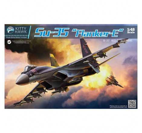 Kitty Hawk® Maquette d'avion Sukhoi Su-35 "Flanker E" 1:48 référence KH80142.