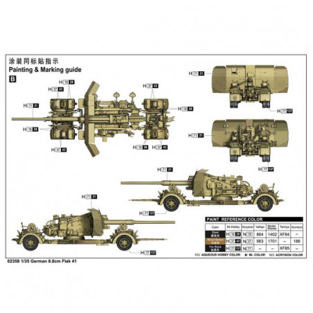 Trumpeter® Maquette militaire 8,8cm Flak 41 1:35 référence 02358.