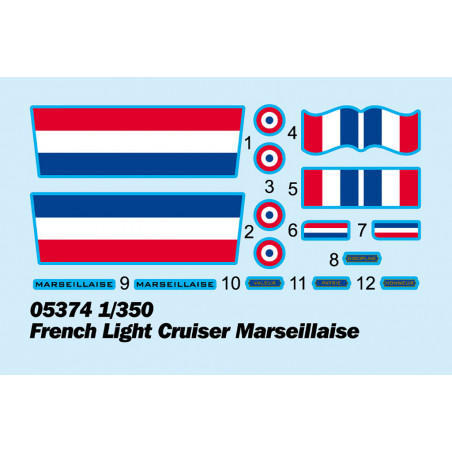 Trumpeter® Maquette militaire bateau croiseur léger Français Marseillaise 1:350 référence 05374.