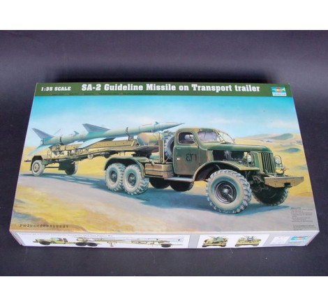 Trumpeter® Maquette militaire camion transport avec remorque SAM-2 1:35 référence 00204.