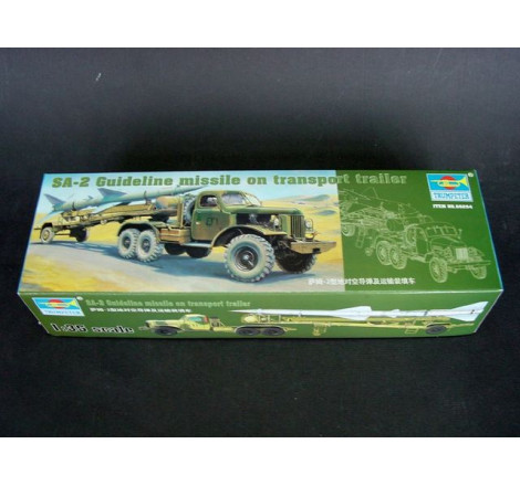Trumpeter® Maquette militaire camion transport avec remorque SAM-2 1:35 référence 00204.
