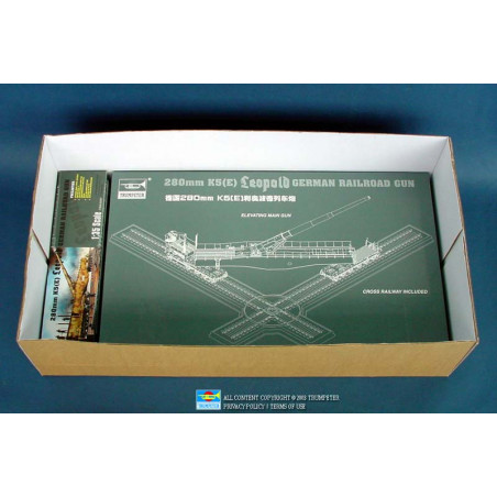 Trumpeter® Maquette militaire canon sur rail 280mm K5(E) Leopold German Railroad Gun 1:35 référence 00207.