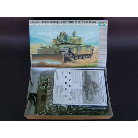 Trumpeter® Maquette militaire char Britannique Challenger II MBT KFOR Kosovo 1:35 référence 00345.