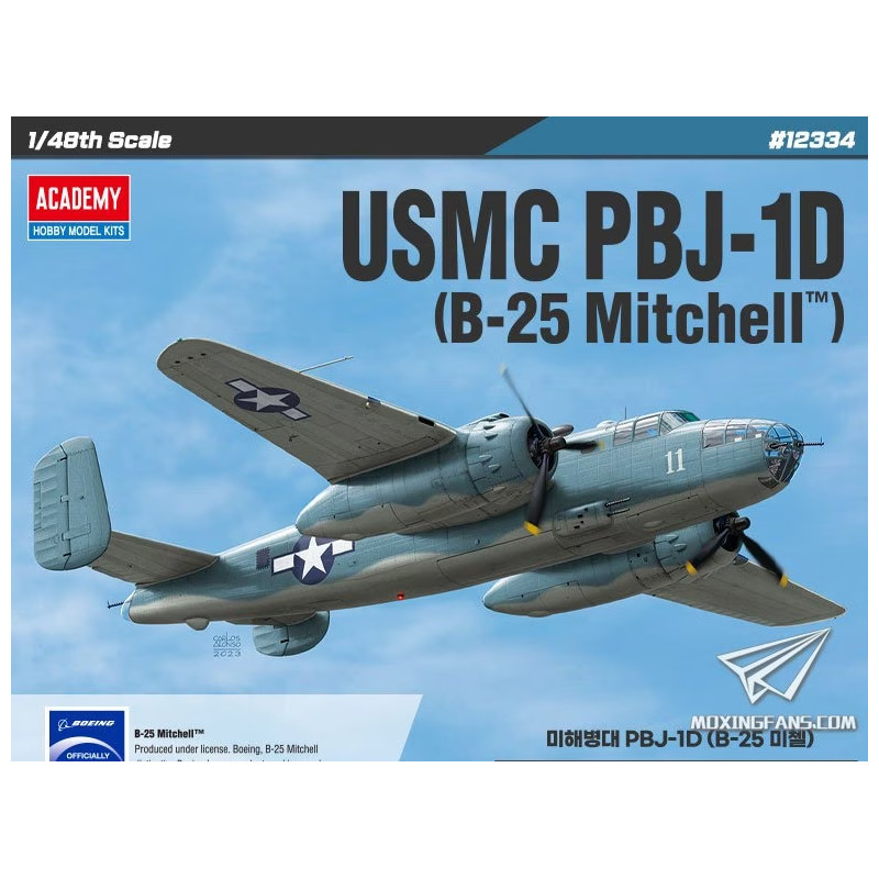 Academy® Maquette d'avion B-25 Mitchell 1:48 référence 12334.