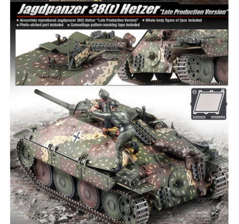 Academy® Maquette militaire char Jagdpanzer 38(t) Hetzer (late production) 1:35 référence 13230.