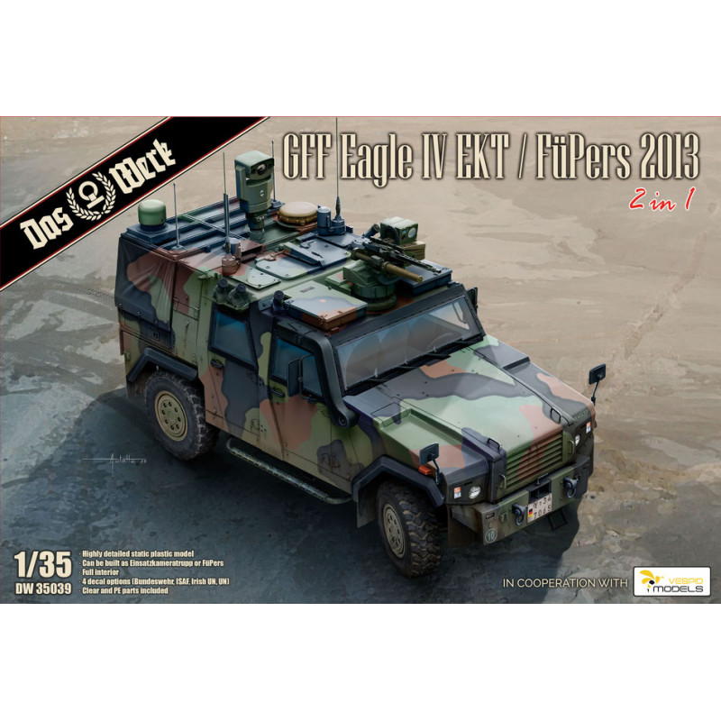 Das Werk® Maquette militaire véhicule GFF Eagle IV EKT / FüPers 2013 (2en1) 1:35 référence DW35039.