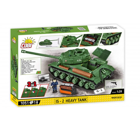 Cobi® IS-2 Heavy Tank (3en1) 1:28 référence 2578. Contient 1051 briques Cobi®.