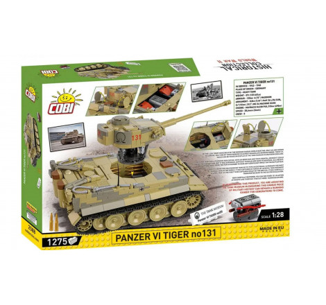 Cobi® Panzerkampfwagen VI Tiger I n°131 1:28 référence 2588. Contient 1275 briques.