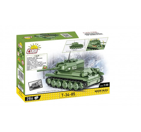 Cobi® char soviétique T-34/85 1:48 référence 2716. Contient 285 briques à assembler.