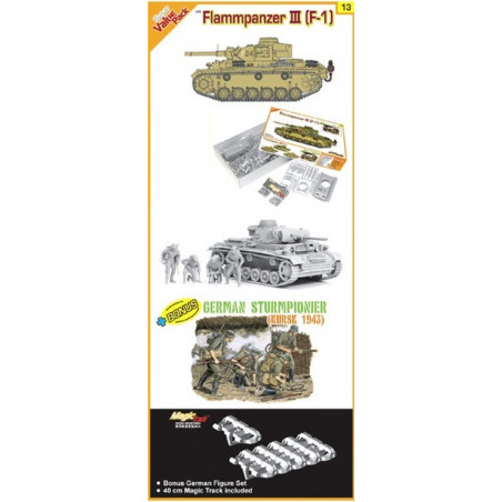 Dragon® Maquette militaire Flammpanzer III Ausf.F1 + Sturmpionier (Kursk 1943) 1:35 référence 9113.