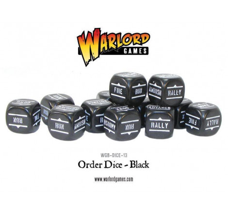 Warlord Games® Bolt Action 12 dés noir référence 402616009