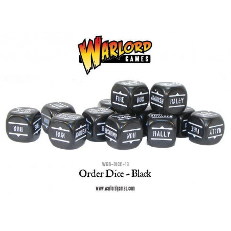 Warlord Games® Bolt Action 12 dés noir référence 402616009