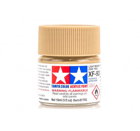 Tamiya® Peinture maquette XF-93 Brun clair (DAK 1942) 10ml référence 81793.