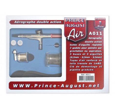 AIGUILLE & BUSE 0,5mm Pour Aerographe A011  Prince August AA025