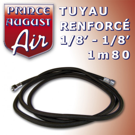 Tuyau renforcé 1,8m 1/8' - Prince August référence AAG40