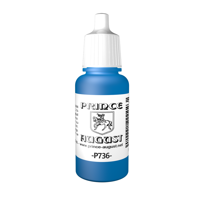 Peinture Prince August Classic Bleu fluo P736