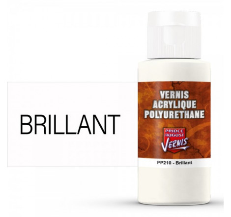 Prince August® vernis brillant acrylique polyuréthane PP212 60 ml