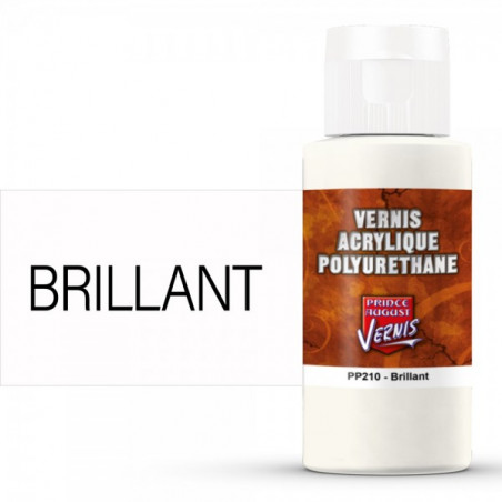 Prince August® vernis brillant acrylique polyuréthane PP212 60 ml