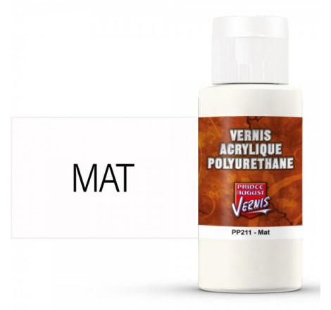 Prince August® vernis mat acrylique polyuréthane PP211 60 ml