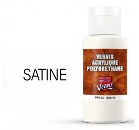 Prince August® vernis satiné acrylique polyuréthane PP212 60 ml