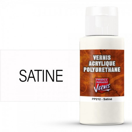 Prince August® vernis satiné acrylique polyuréthane PP212 60 ml