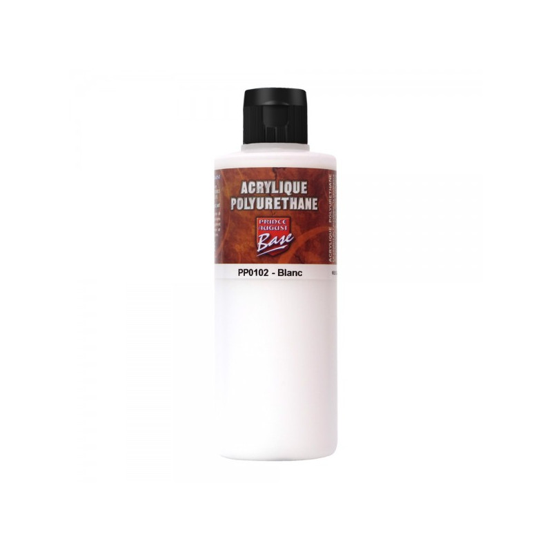 Prince August® Peinture acrylique Polyuréthane Blanc PP0102 200 ml