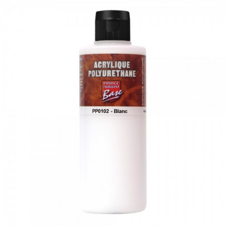 Prince August® Peinture acrylique Polyuréthane Blanc PP0102 200 ml