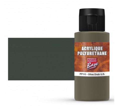 Prince August® Peinture acrylique Polyuréthane Olive Drab US PP110 60 ml