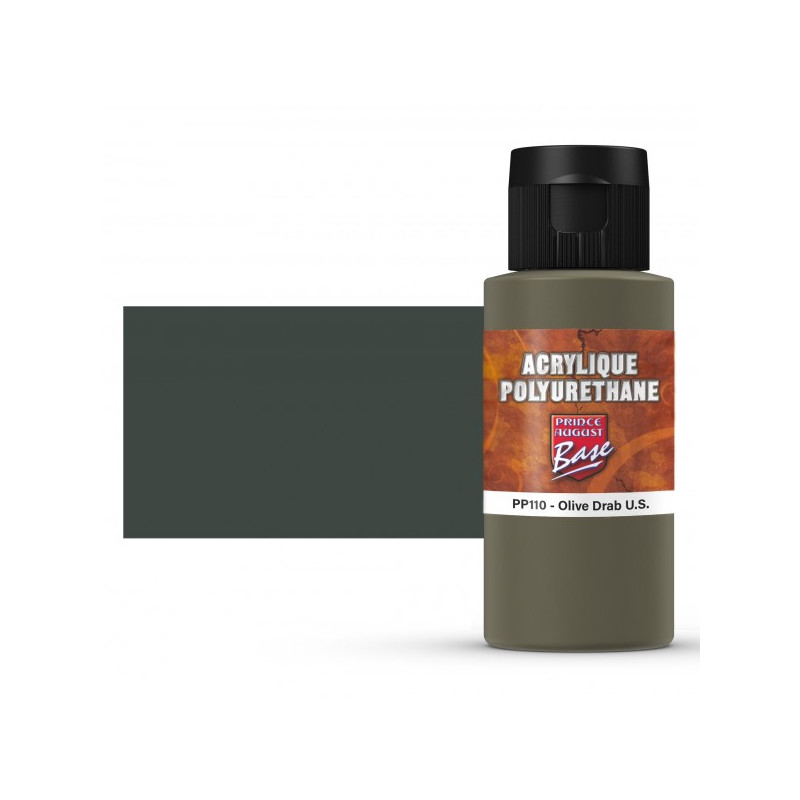 Prince August® Peinture acrylique Polyuréthane Olive Drab US PP110 60 ml