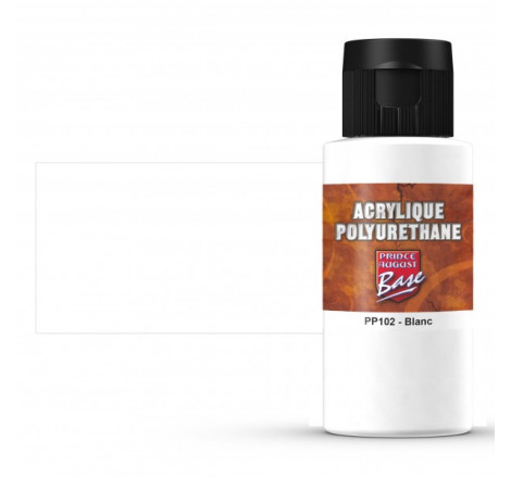 Prince August® Peinture acrylique Polyuréthane Blanc PP102 60 ml référence PP102