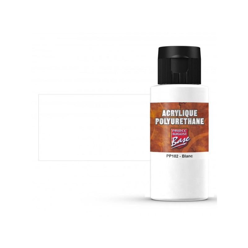 Prince August® Peinture acrylique Polyuréthane Blanc PP102 60 ml référence PP102