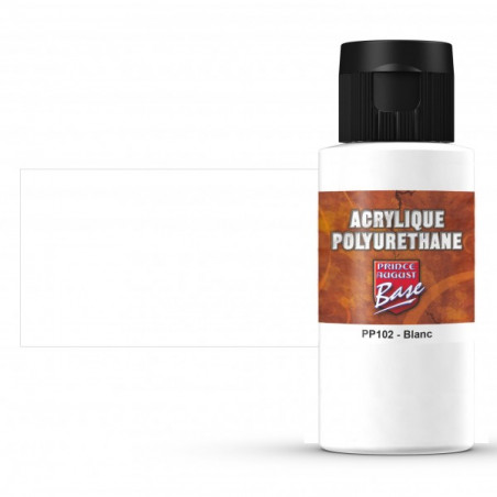 Prince August® Peinture acrylique Polyuréthane Blanc PP102 60 ml référence PP102