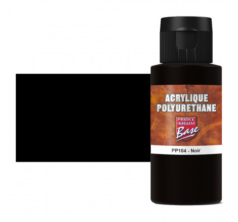 Prince August® Peinture acrylique Polyuréthane Noir  PP104 60 ml