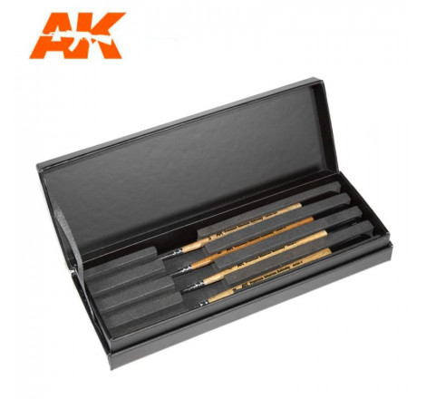 Coffret luxe Pinceau Premium siberian Kolinsky taille n°00-0-1-2