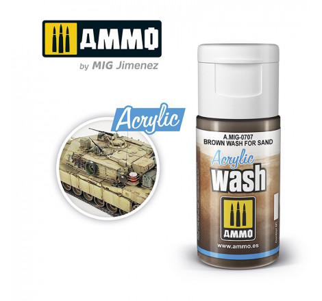 Acrylique Wash Ammo Mig - Brown Wash sand