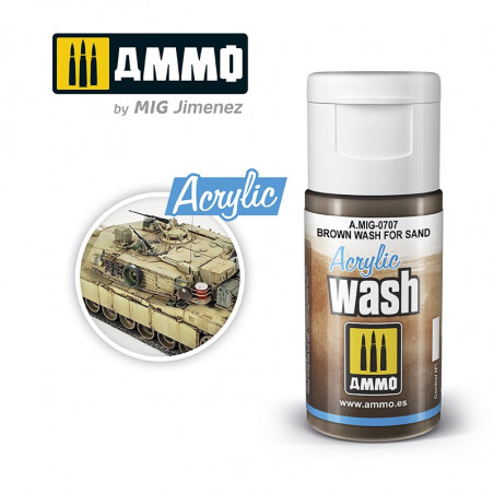 Acrylique Wash Ammo Mig - Brown Wash sand