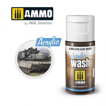 Acrylique Wash Ammo Mig - Dark Wash référence MIG-0708