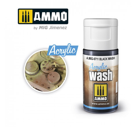 Acrylique Wash Ammo Mig - Black Wash référence mig-0711